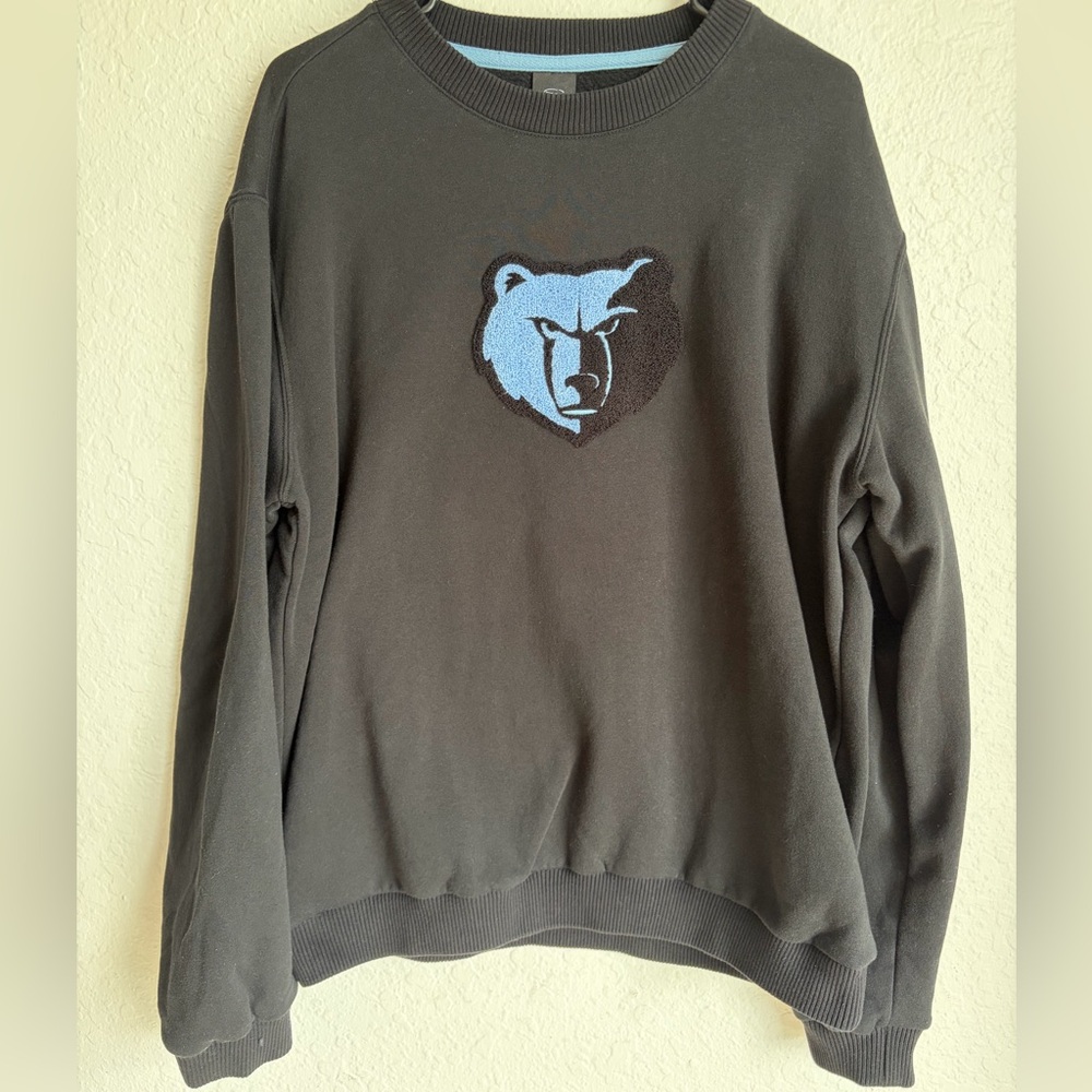 NWOT Memphis Grizzlies Stadium Essentials Black Crewneck Sweatshirt Mens Large